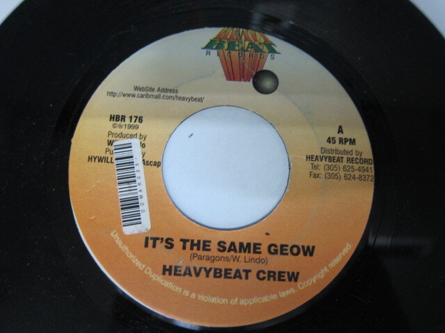 HEAVY BEAT CREW / IT'S THE SAME GEOW / HEAVY BEAT