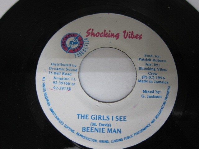 BEENIE MAN / THE GIRLS I SEE / DAMSEL PANDIMONIUM  RIDDIM / SHOCKING VIBES