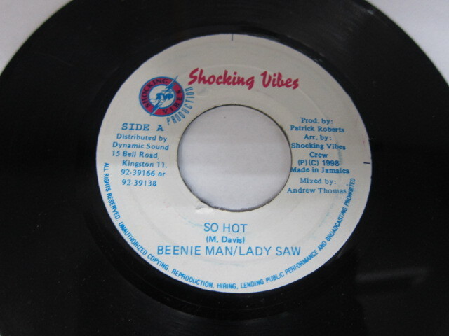 BEENIE MAN & LADY SAW / SO HOT / SHOCKING VIBES