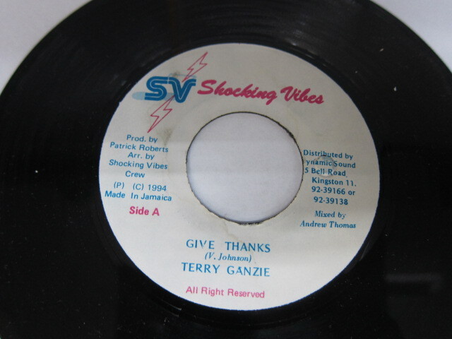 TERRY GANZIE / GIVE THANKS / HEVENLESS RIDDIM / SHOCKING VIBES