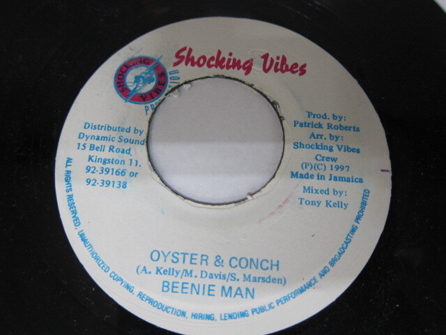 BEENIE MAN / OYSTER & CONCH / CLOAK & DAGGER RIDDIM / SHOCKING VIBES