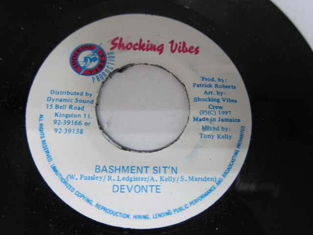 DEVONTE / BASHMENT SIT'N / CLOAK & DAGGER RIDDIM / SHOCKING VIBES