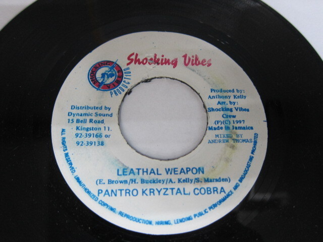 PANTRO KRYZTAL & COBRA / LEATHAL WEAPON / CLOAK & DAGGER RIDDIM / SHOCKING VIBES