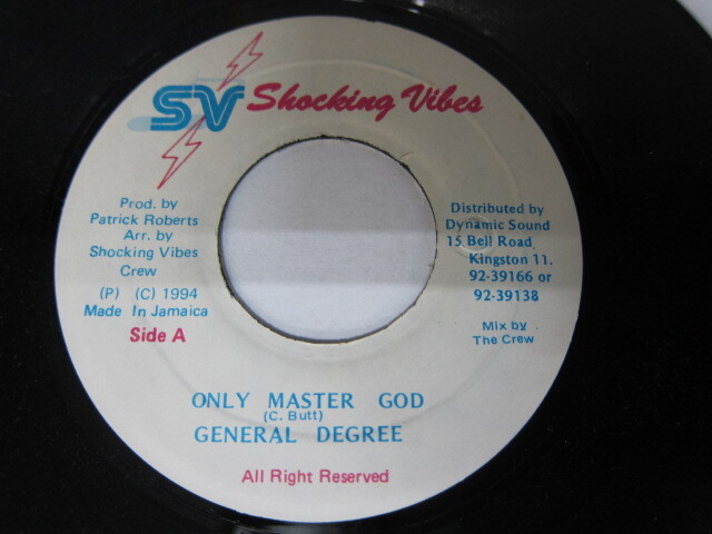 GENERAL DEGREE / ONLY MASTER GOD / CORDY ROY RIDDIM / SHOCKING VIBES