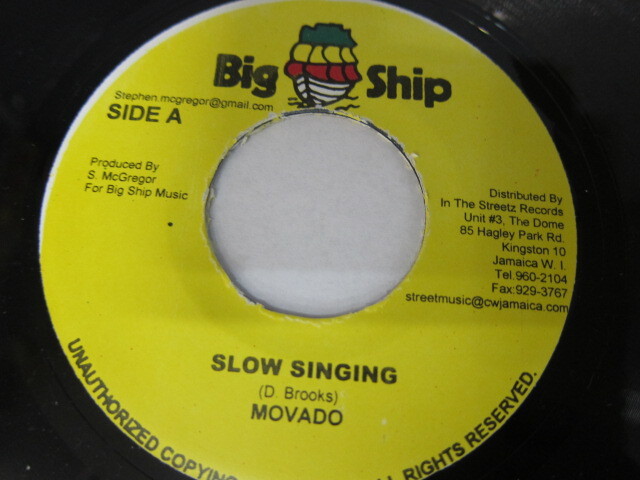 Aside MAVADO / SLOW SINGING / Bside VEGAS / SHOW MI UNU HAND / DARK AGAIN RIDDIM / BIG SHIP