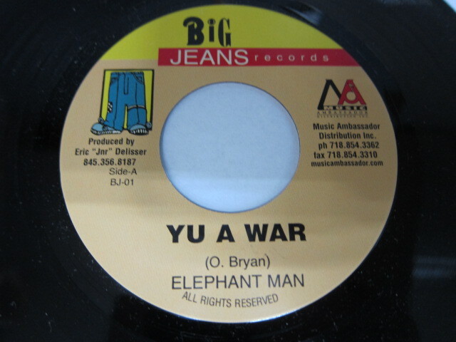 ELEPHANT MAN / YU A WAR / BLUE DRAWERS RIDDIM / BIG JEANS