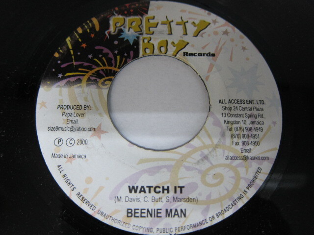 BEENIE MAN / WATCH IT / THE ARROW RIDDIM / PRETTY BOY