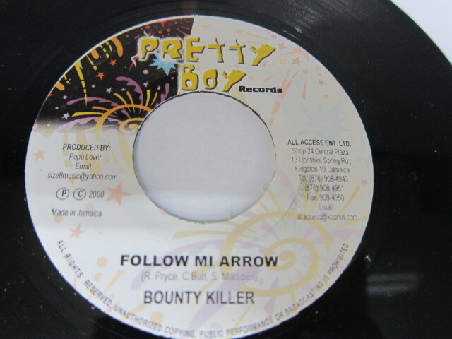 BOUNTY KILLER / FOLLOW MI ARROW / THE ARROW RIDDIM / PRETTY BOY