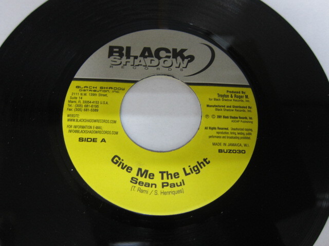 SEAN PAUL / GIVE ME THE LIGHT / THE BUZZ RIDDIM / BLACK SHADOW