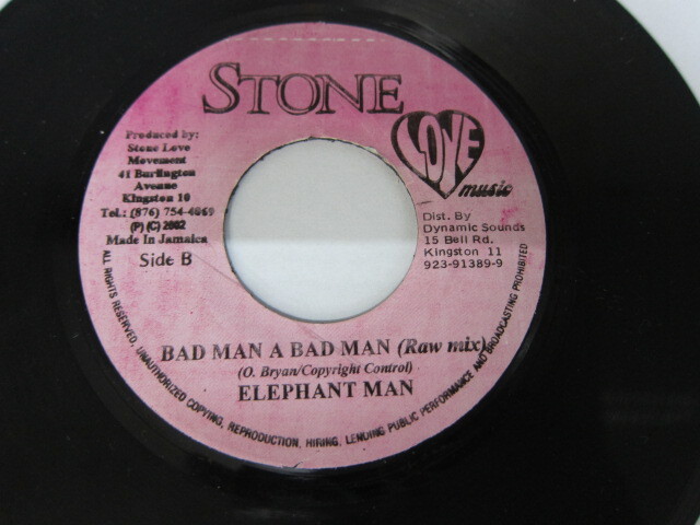 ELEPHANT MAN / BAD MAN A BAD MAN / STONE LOVE