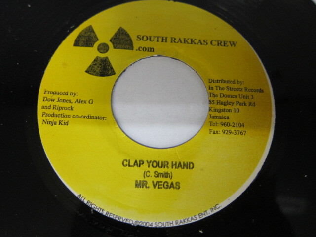 MR.VEGAS / CLAP YOUR HAND / CLAPPAS RIDDIM / SOUTH RAKKAS CREW