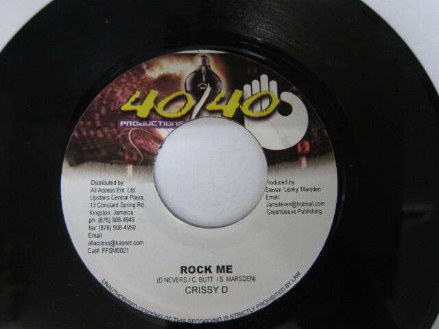 CRISSY D / ROCK ME / 40/40