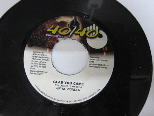 WAYNE WONDER / GLAD YOU CAME / 40/40