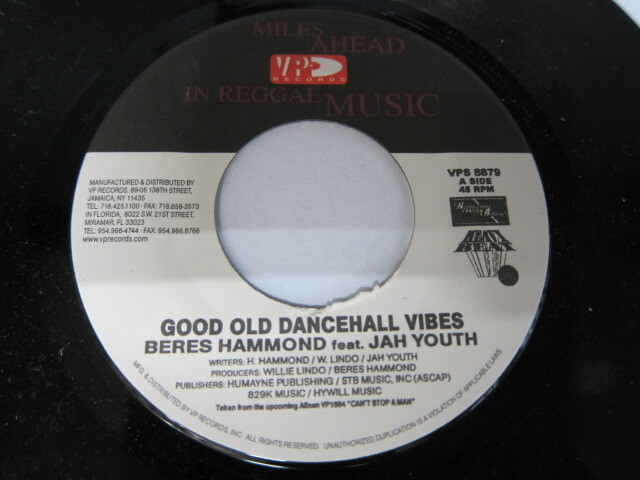 BERES HAMMOND feat JAH YOUTH / GOOD OLD DANCEHALL VIBES / V.P. RECORDS
