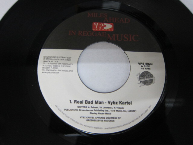 VYBZ KARTELL / REAL BAD MAN / MAD INSTRUMENTS RIDDIM / V.P. RECORDS