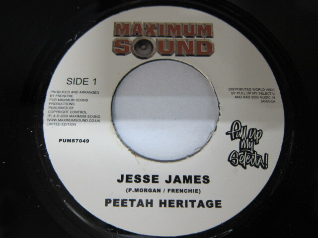 PEETAN HERITAGE / JESSE JAMES / Bside LUKIE D / CRYING OUT / VINEYARD TOWN RIDDIM / MAXIMUM SOUND