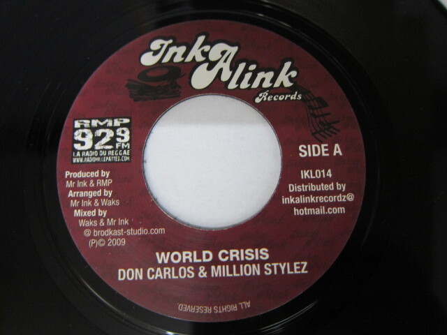 DON CARLOS & MILLION STYLEZ / WORLD CRISIS / WORL CRISIS RIDDIM / INK A LINK