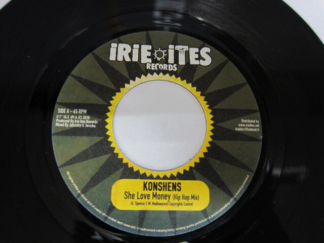 KONSHENS / SHE LOVE MONEY / Bside MARK WONDER / PEOPLE NEED SECURITY / BILLIE JEAN RIDDIM / IRIE ITES