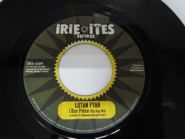 LUTAN FYAH / Aside I BUN POLICE[HIP HOP mix] / Bside I BUN POLICE[REGGAE mix] / BILLIE JEAN RIDDIM / IRIE ITES