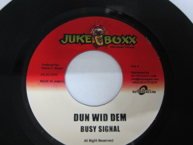 BUSY SIGNAL / DUN WID DEM / Bside G WHIZZ / NUH WAH SI DEM / STAGALAG RIDDIM / JUKE BOXX
