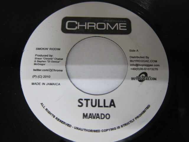 Aside MAVADO / STULLA / Bside DI GENIUS / WHINE UP / SMOKIN RIDDIM / CHROME