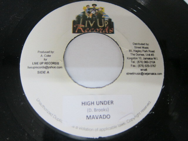 MAVADO / HIGH UNDER / GOOD LIFE RIDDIM / LIVE UP RECORDS