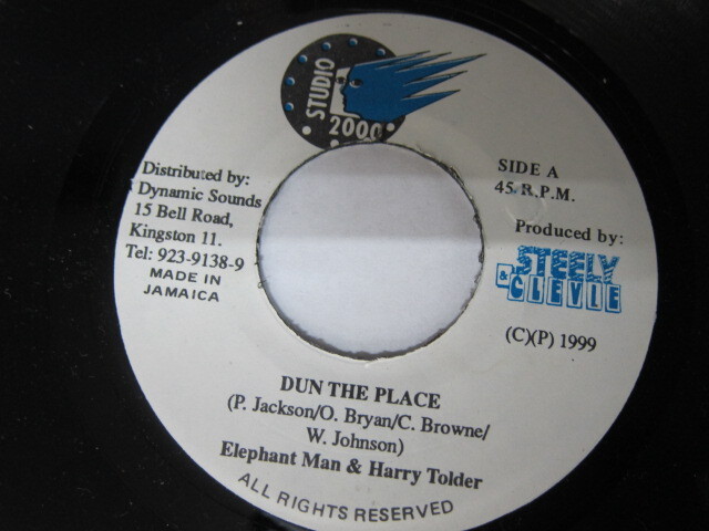 ELEPHANT MAN & HARRY TODDLER / DUN THE PLACE / STREET SWEEPER RIDDIM / STUDIO 2000