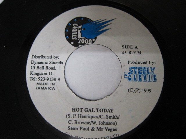 SEAN PAUL & MR.VEGAS / HOT GAL TODAY / STREET SWEEPER RIDDIM / STUDIO 2000