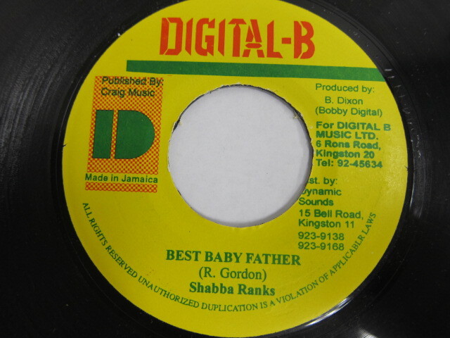 Shabba Ranks / BEST BABY FATHER / DIGITAL-B