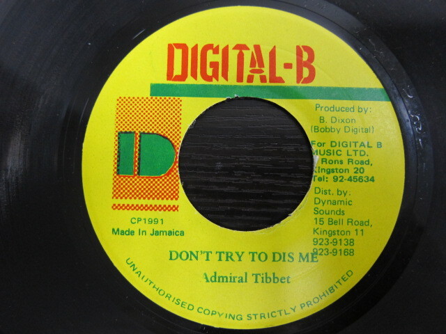 Admiral Tibbet / DON'T TRY TO DIS ME / DIGITAL-B