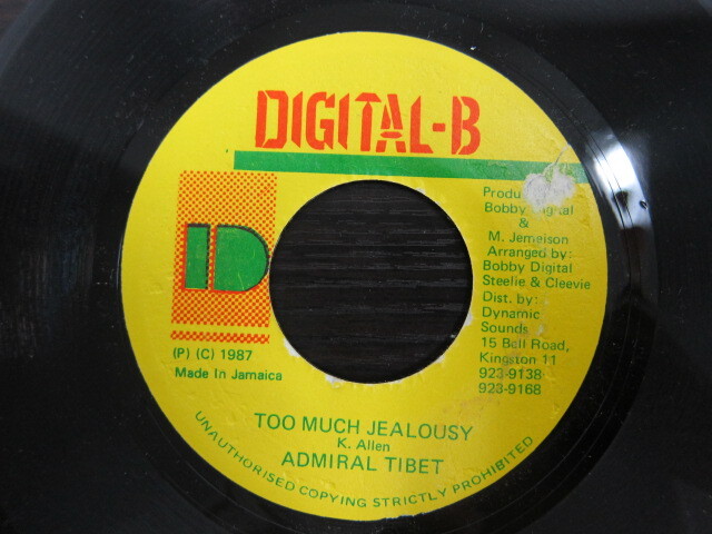 ADMIRAL TIBET / TOO MUCH JEALOUSY / DIGITAL-B