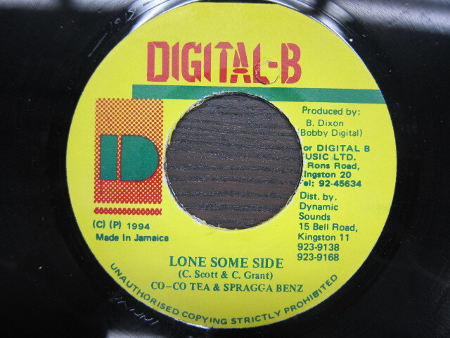 COCOA TEA & SPRAGGA BENZ / LONESOME SIDE / PEANIE PEANIE RIDDIM / DIGITAL-B