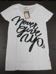 レディース PAINT IT 「NEVER GIVE UP」 白 FREEサイズ