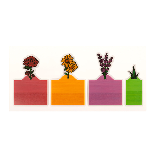 本の大事なポイントをかわいくマークする4 種類のステッカーセット。