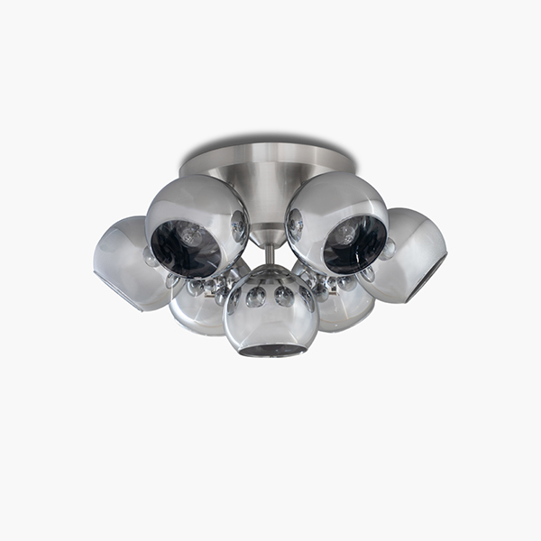 ミラーリングガラスシェードとエッジの効いたボディでスタイリッシュエレガントな空間を演出する照明