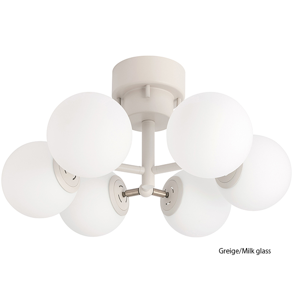 スタンダードデザインのガラスボール照明。