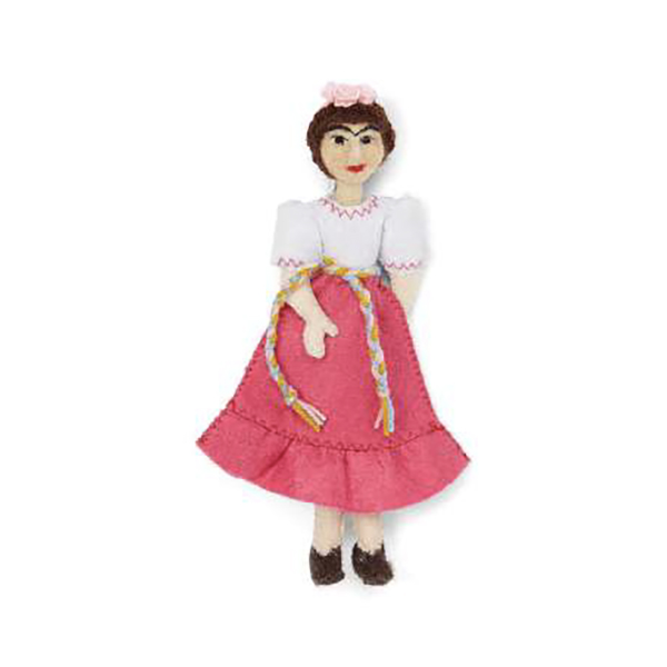 世界的著名人のフェルトオーナメント。