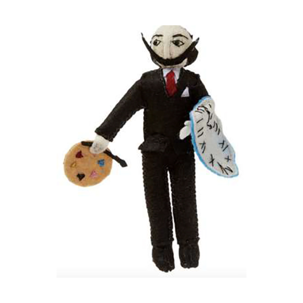 世界的著名人のフェルトオーナメント。