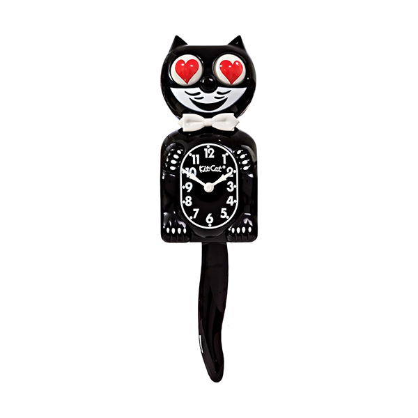 目をキョロキョロと動かし尻尾をフリフリと人々の幸せを見守り時を刻んできたキットキャットクロック。