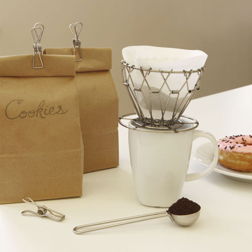 耐久性があり手入れも容易なステンレス製のコーヒー好きの為のセット。