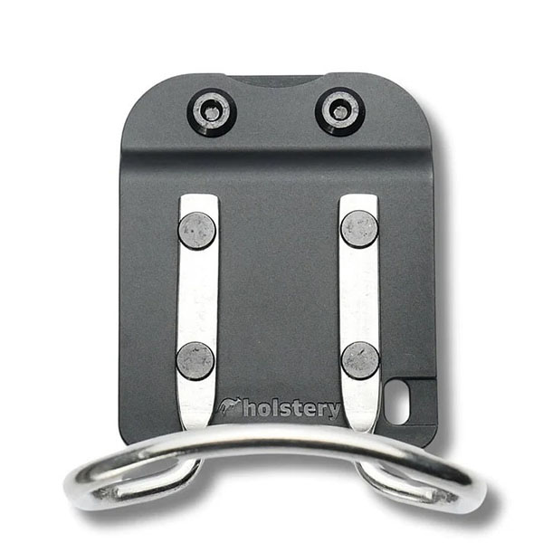 ハンマーやハンドアックスなどを素早くホールドするクリップ式ホルダー。