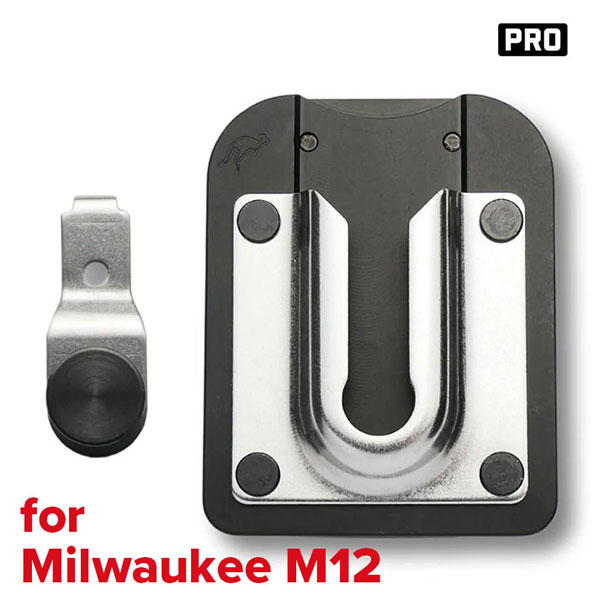 電動ドリルなどを独自のPinPalユニットにより素早くホールドするクリップ式ホルダー。