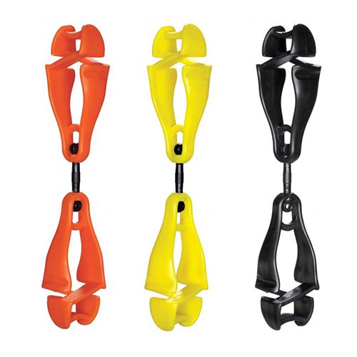 2つの強力なクリップでグローブやタオルなどの持ち歩きに便利なホルダー