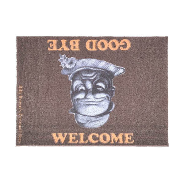 逆さ絵を利用しした玄関マット。