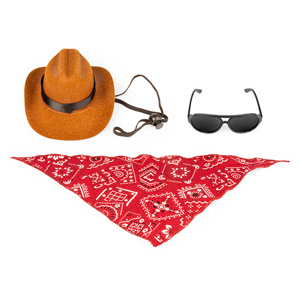 ウェスタンスタイルを楽しむ猫用ドレスアップキット。