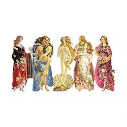 歴史的名画をモチーフにしたブックマーク（しおり）。