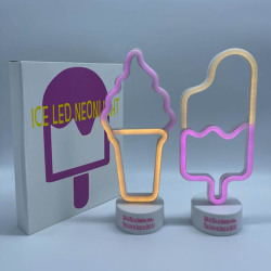 80’s の雰囲気のアイスキャンディとソフトクリームのLED NEON LIGHT。