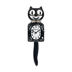目をキョロキョロと動かし尻尾をフリフリと動かすネコの時計。
