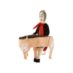 世界的著名人のフェルトオーナメント。