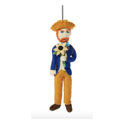 世界的著名人のフェルトオーナメント。